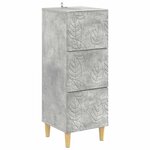 vidaXL Armoire à tiroirs Gris béton 33 x 34 5 x 90 cm