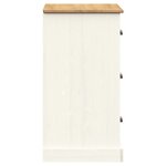 vidaXL Buffet avec tiroirs VIGO 78x40x75 cm blanc bois massif de pin