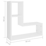 vidaXL Étagères murales 2 Pièces blanc 50x15x50 cm bois d'ingénierie