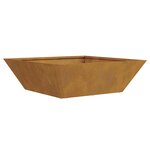 vidaXL Jardinière Bowl 50x50x15 cm en acier corten