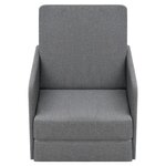 vidaXL Fauteuil convertible gris clair tissu