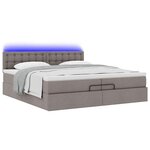 VidaXL Cadre de lit ottoman avec matelas taupe 200x200cm tissu