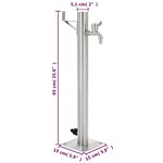 vidaXL Colonne à eau de jardin ronde Acier inoxydable 65 cm