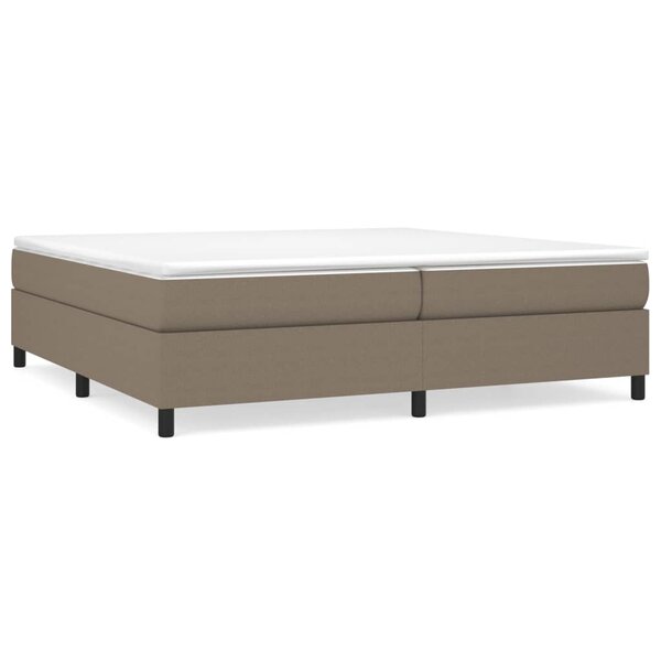 vidaXL Cadre de lit sans matelas taupe 200x200 cm tissu