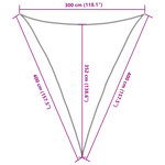 vidaXL Voile d'ombrage 160 g/m² Crème 3x4x4 m PEHD