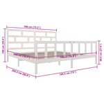 vidaXL Cadre de lit sans matelas blanc bois de pin massif