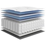 vidaXL Matelas à ressorts ensachés moyen 90x190 cm