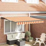 vidaXL Auvent Rétractable Jaune et Orange 350x250 cm tissu