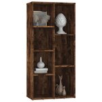 vidaXL Armoire à livres Chêne fumé 50x25x106 cm