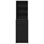 vidaXL Armoire haute en chêne noir - 40x41x135 cm  fabriquée en bois d'ingénierie