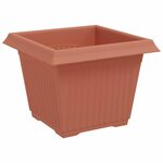 vidaXL Pot de Fleurs Carré 6 Pièces Rouge brique 23 x 23 x 17 5 cm
