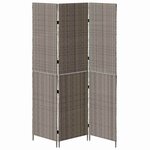 vidaXL Paravent Gris 147 x 180 cm polyrotin