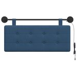 vidaXL Tête de lit suspendue Avec lumière LED Bleu Tissu
