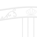 vidaXL Cadre de canapé-lit sans matelas blanc métal 90x200 cm