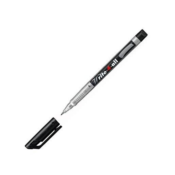 Stylo Feutre Permanent Write-4-all Pointe Superfine 0 4 mm Noir STABILO
