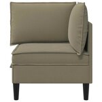 vidaXL Canapé d'angle avec rangement Kaki Velours