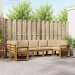 vidaXL Ensemble de canapés d'extérieur 7 pc Naturel et Beige
