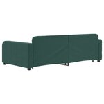 vidaXL Lit de jour avec lit gigogne vert foncé 100x200 cm velours