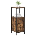 vidaXL Meuble de salle de bain avec étagères chêne fumé 36x35x95 cm