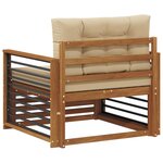 vidaXL Canapé d’extérieur Bois d'acacia massif et polyester