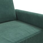 vidaXL Canapé à 3 places Vert foncé 180 cm Velours
