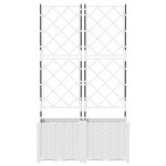 vidaXL Jardinier avec treille 2 Pièces blanc 80x40x143 cm