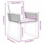 vidaXL Ensemble de salle à manger pour jardin 7 Pièces Noir