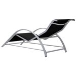vidaXL Chaises longues lot de 2 avec table aluminium noir