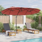 vidaXL Parasol cantilever de jardin Couleur terre cuite Large