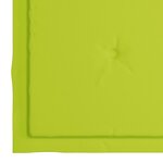 vidaXL Chaises de jardin avec coussins vert vif lot de 6 Bois de teck