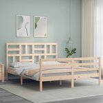 vidaXL Cadre de lit sans matelas 160x200 cm bois massif