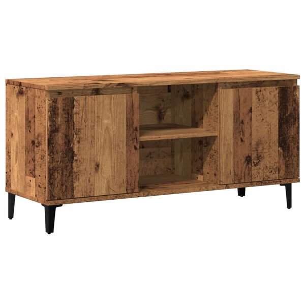 vidaXL Meuble TV vieux bois 102x35x50 cm bois d'ingénierie