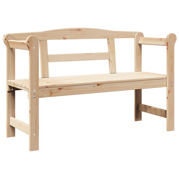Banc d'extérieur vidaXL 119x76x44 cm en bois de pin massif