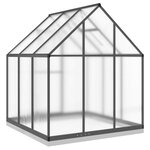 vidaXL Serre avec cadre de base anthracite 169x169x202 cm aluminium
