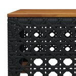 vidaXL Salon de jardin 8 Pièces avec coussins noir résine tressée