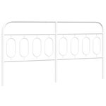 vidaXL Tête de lit métal blanc 193 cm