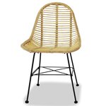 vidaXL Chaises à manger lot de 2 rotin naturel