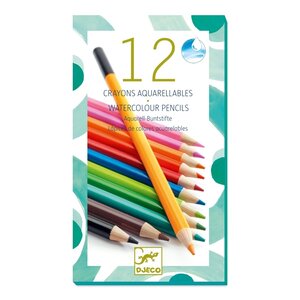 Djeco DJ08824 - 12 crayons aquarellables