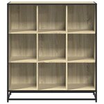 vidaXL Bibliothèque chêne sonoma 97 5x33x107 5cm bois ingénierie métal