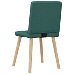 vidaXL Chaises à manger lot de 6 vert foncé tissu