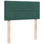 vidaXL Cadre de lit ottoman avec matelas vert foncé 100x200 cm velours
