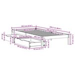 vidaXL Cadre de lit sans matelas 90x200 cm bois de pin massif