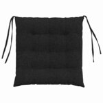 vidaXL Coussins de siège 4 Pièces Noir 40 x 40 x 6 cm tissu