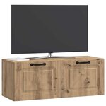 vidaXL Meuble TV mural Montage mural Chêne artisanal 78 5 x 31 x 30 cm