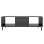 vidaXL Table basse noir brillant 103 5x60x35 cm bois d'ingénierie