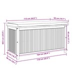vidaXL Boîte à coussins d'extérieur 113x50x60 5cm bois massif d'acacia