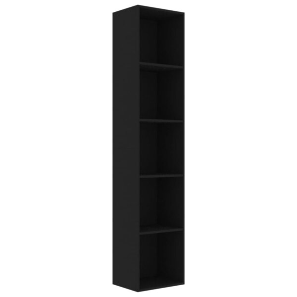 vidaXL Bibliothèque Noir 40x30x189 cm Bois d’ingénierie