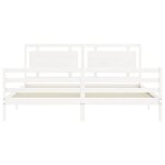 vidaXL Cadre de lit sans matelas blanc 200x200 cm bois massif