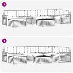 vidaXL Ensemble de canapés d'extérieur 8 pc Blanc et anthracite