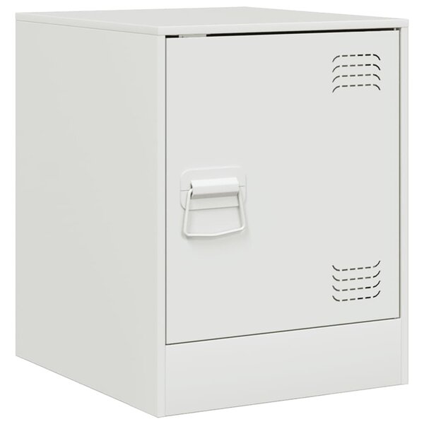 vidaXL Table de chevet blanc 34 5x39x44 cm acier